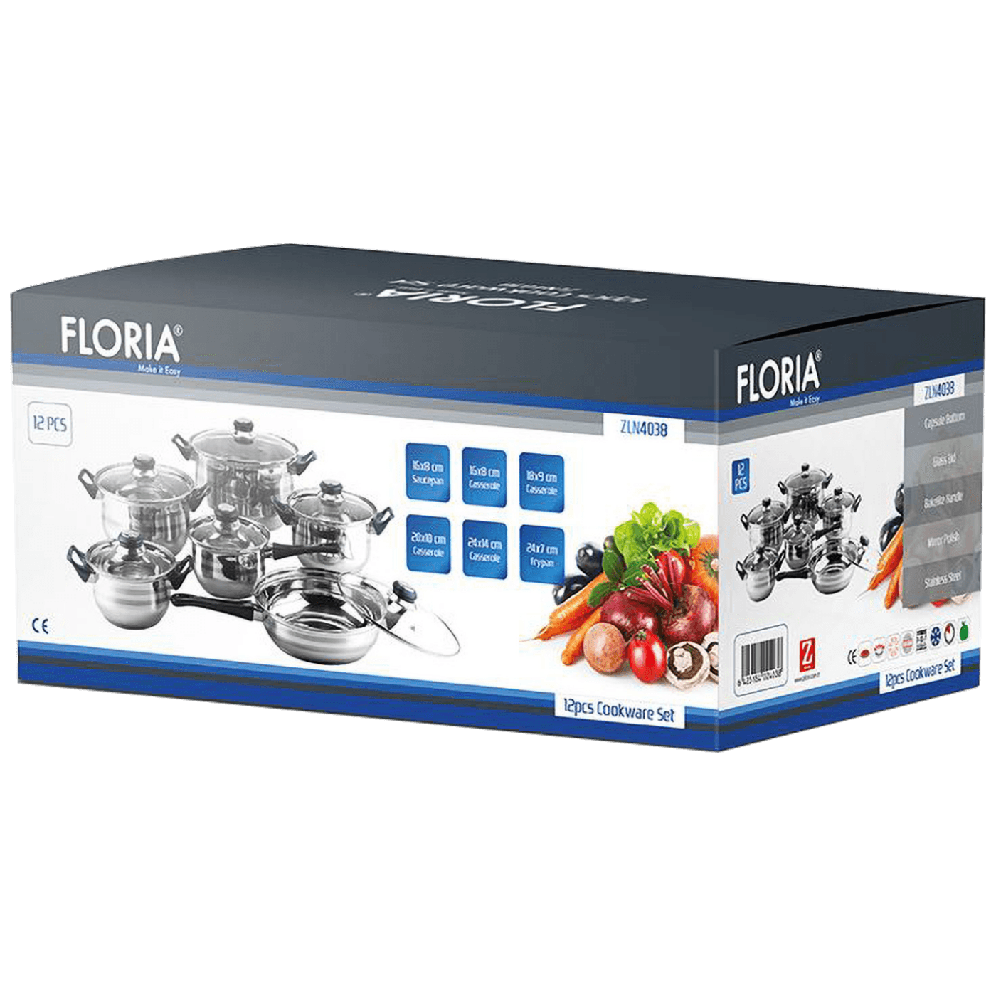 Set kuhinjskog posuđa - 12 dijelova