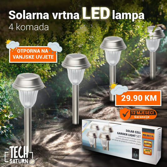 Solarni set vrtnih LED lampi – 4 komada