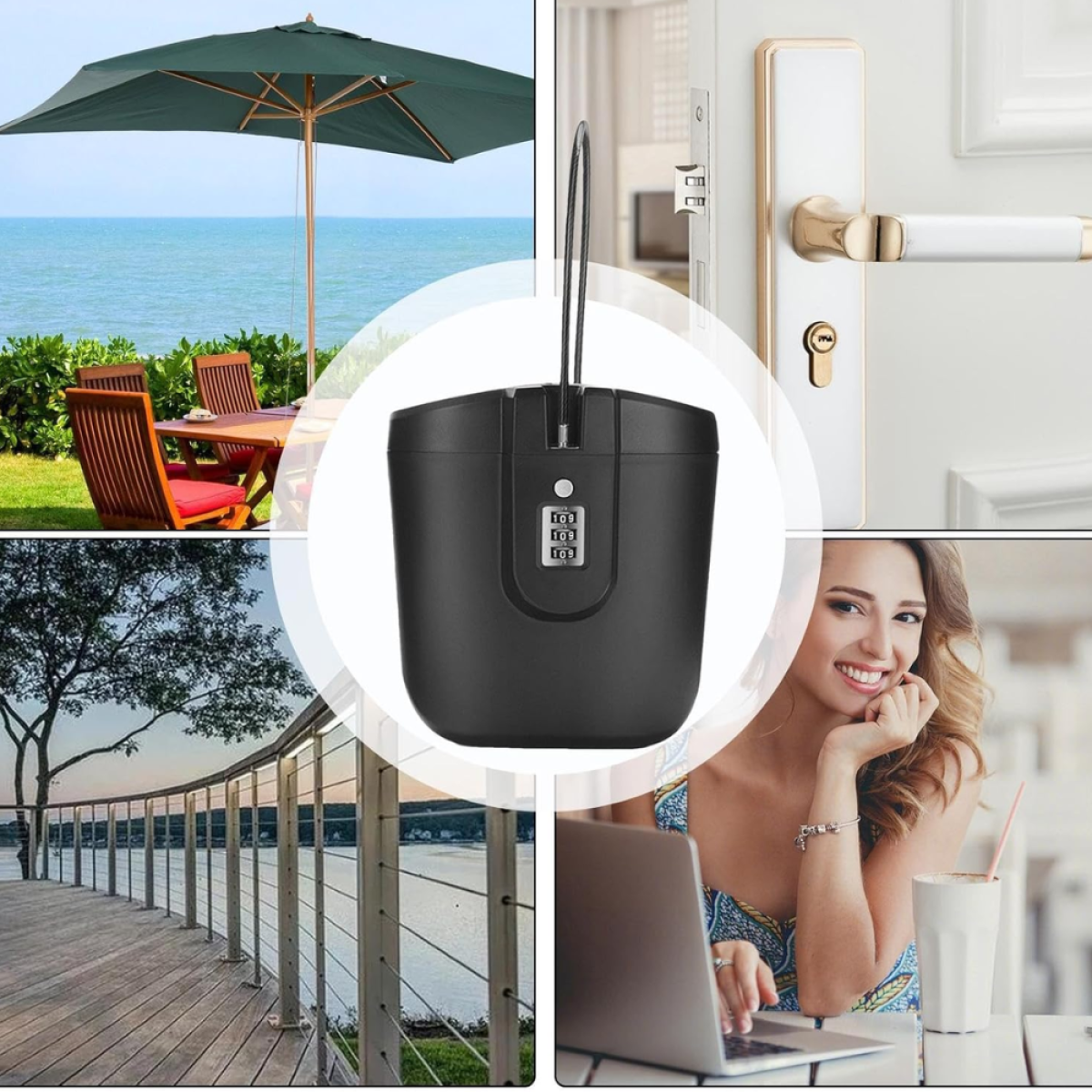 BEACHBOX Prenosni sef za plažu sa pin bravom