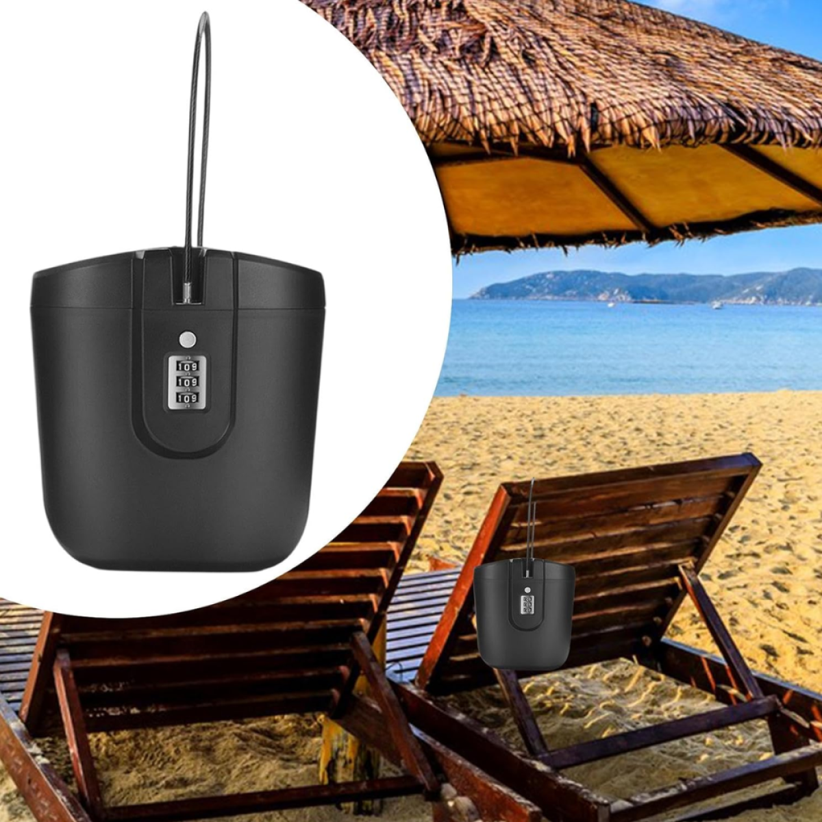 BEACHBOX Prenosni sef za plažu sa pin bravom